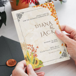 Geel Roze Zonnebloem Wildflower Garden Weddenschap Kaart