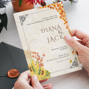 Geel Roze Zonnebloem Wildflower Garden Weddenschap Kaart