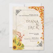 Geel Roze Zonnebloem Wildflower Garden Weddenschap Kaart (Voorkant)