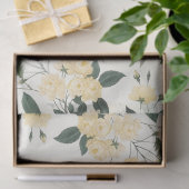 Geel rozen botanisch weefselpapier 17x23 tissuepapier (Geschenk)