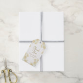 Geel Rozen Huwelijk Cadeaulabel (Met Touw)