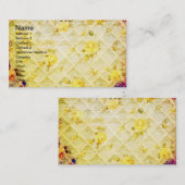  Geel Rozenbehangpapier Grunge Visitekaartje (Voorkant / Achterkant)