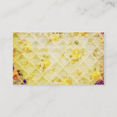  Geel Rozenbehangpapier Grunge Visitekaartje (Achterkant)