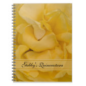 Geel rozenboek Quinceañera Guest Book Notitieboek (Voorkant)