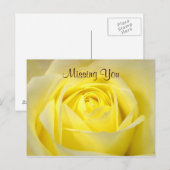 Geel rozenBriefkaart Briefkaart (Voorkant / Achterkant)