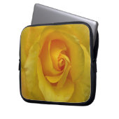 Geel rozenlaptophoes Geel rozenrood Hoesje Laptop Sleeve (Voorkant Links)