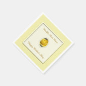 Geel rozenpapier Moederdag Napkins Servet (Hoek)