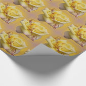 Geel rozenpapier voor  Roos Cadeaupapier (Hoek)