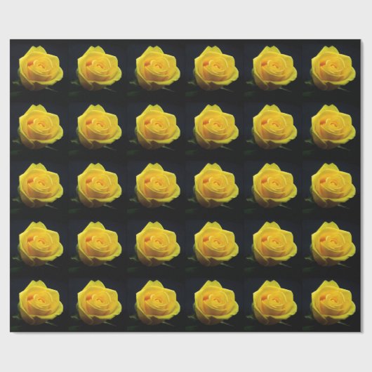 Geel rozenpapier voor Valentijnsdag Cadeaupapier (Vlak)