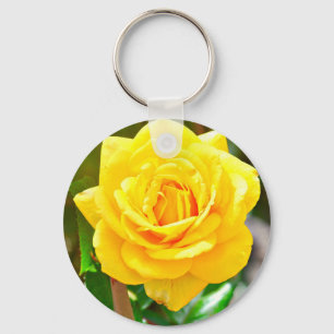 Geel rozenSleutelhanger Sleutelhanger