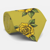 Geel rozenStropdas Stropdas (Opgerold)