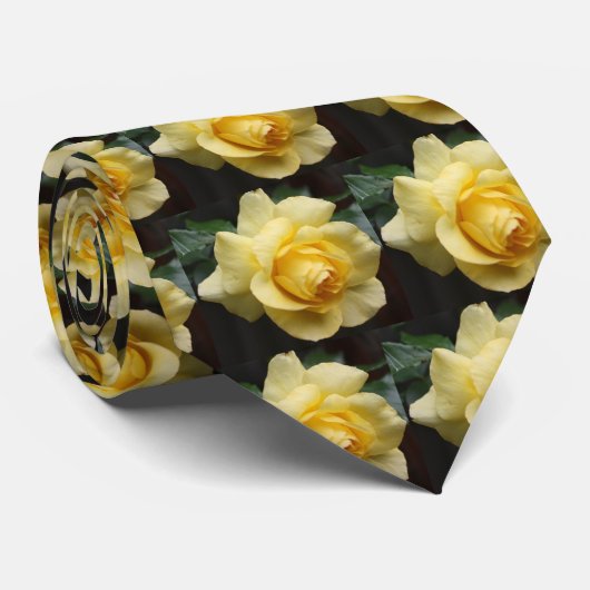 Geel rozenStropdas Stropdas (Opgerold)
