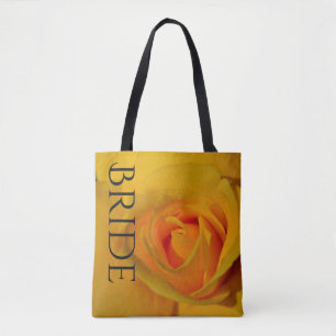 Geel rozentas voor de Bride Tote Bag