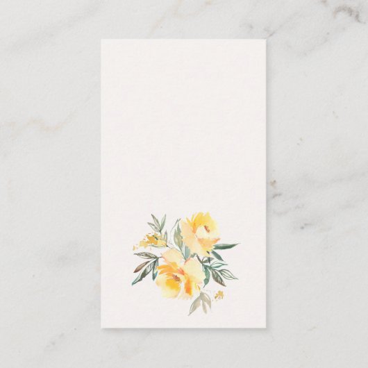 Geel rozenventiel met bunkerdisplayShower-Baby sho Informatiekaartje (Achterkant)