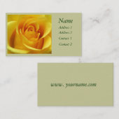 Geel rozenVisitekaartje Visitekaartje (Voorkant / Achterkant)