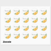 Geel rozenVrijgezellenfeest Elegant Party Favor Ronde Sticker (Vel)