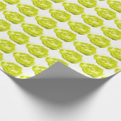 Geel rozenwrapppapier cadeaupapier (Hoek)