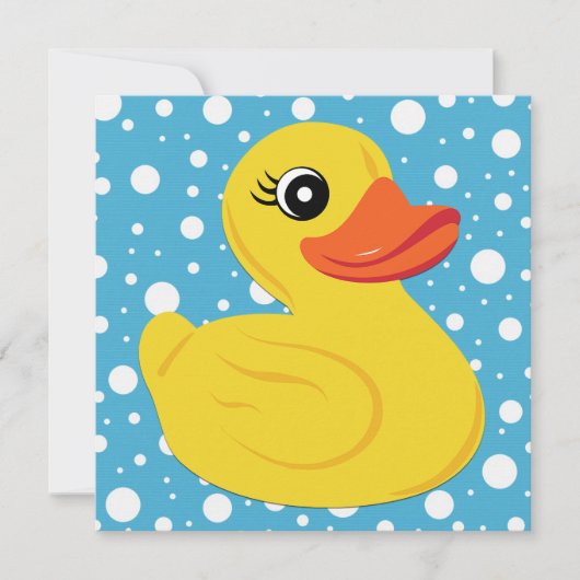 Geel Rubber Duck Baby shower Kaart (Voorkant)