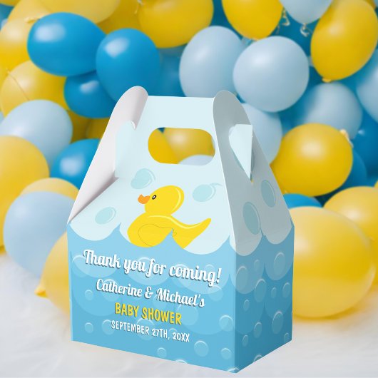 Geel Rubber Duck Rub Een Dub Baby shower Bedankdoosjes