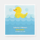 Geel Rubber Duck Rub Een Dub Baby shower Servet (Voorkant)