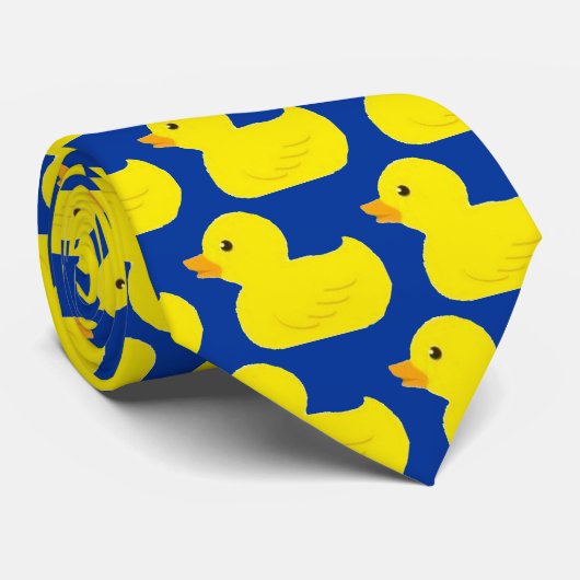 Geel Rubber Duck Stropdas Blue (Opgerold)