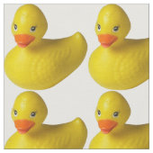 Geel Rubber Duckies Print Patroon Stof (Close Up)