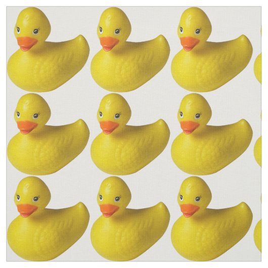 Geel Rubber Duckies Print Patroon Stof (Swatch)