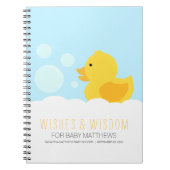 Geel Rubber Ducky Baby shower Gastenboek Notitieboek (Voorkant)