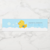 Geel Rubber Ducky Bath Boys Baby shower Waterfles Etiket (Enkel label)