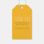 Geel Rubber Ducky Bubble Bath Baby shower Cadeaulabel (Achterkant)