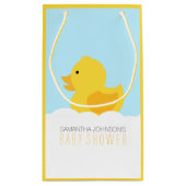 Geel Rubber Ducky Bubble Bath Baby shower Klein Cadeauzakje (Achterkant)