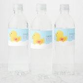 Geel Rubber Ducky Bubble Bath Girls Baby shower Waterfles Etiket (Flessen)