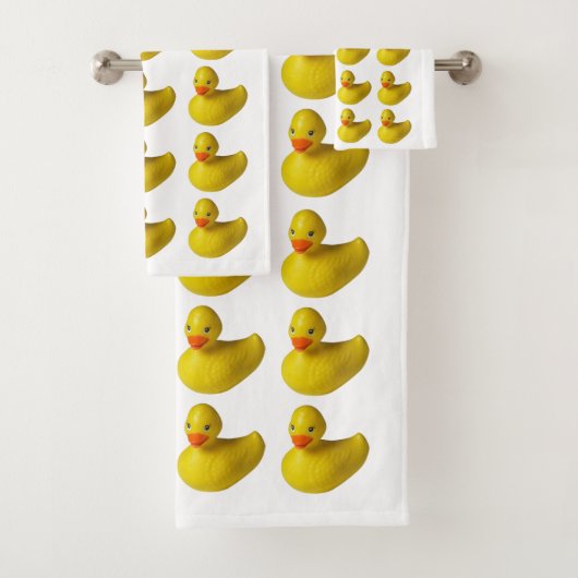 Geel Rubber Ducky Duck Leuk Kinder Badtijd Bad Handdoek (Insitu)