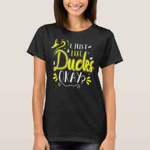 Geel Rubber Ducky Duckie Ik hou gewoon van eenden T-shirt