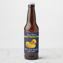 Geel Rubber Ducky Grappig Custom Bier Label Bier Etiket