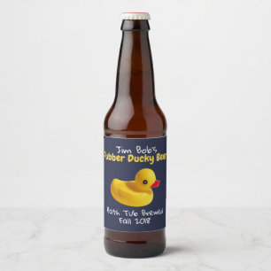 Geel Rubber Ducky Grappig Custom Bier Label Bier Etiket