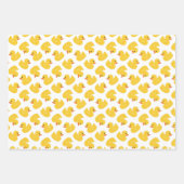 Geel Rubber Eend Baby shower Wrapping Paper Shee (Voorkant)