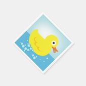 Geel Rubber Eend Papier servetten (Hoek)