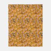 Geel Rubber Eucks Animal Patroon Fleece Deken (Voorkant)