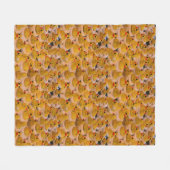 Geel Rubber Eucks Animal Patroon Fleece Deken (Voorkant (Horizontaal))