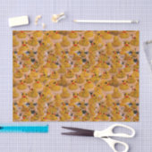 Geel Rubber Eucks Animal Patroon Tissuepapier (Craft)