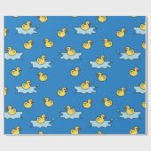 Geel rubbereend cadeau voor verpakkingspapier cadeaupapier (Vlak)