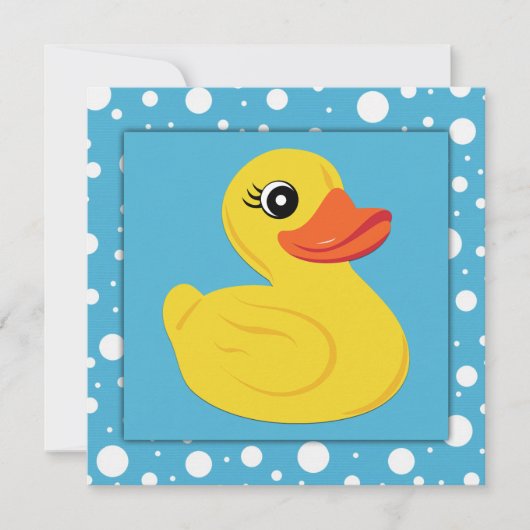 Geel rubberen eend babyshower kaart (Voorkant)