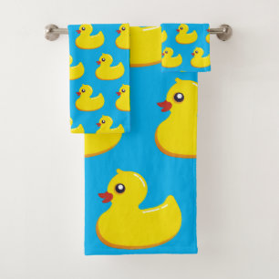 geel rubberen eend patroon bad handdoek