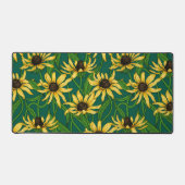 Geel Rudbekia op donkergroen Bureaumat (Voorkant)