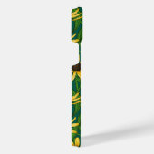 Geel Rudbekia op donkergroen iPhone Hoesje (Rechterkant)