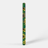 Geel Rudbekia op donkergroen Samsung Galaxy Hoesje (Rechterkant)