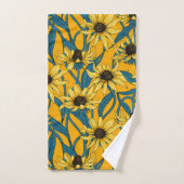 Geel Rudbekia op geel Bad Handdoek (Handdoek)