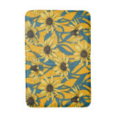 Geel Rudbekia op geel Badmat (Voorkant Verticaal)