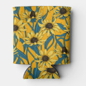 Geel Rudbekia op geel Blikjeskoeler (Voorkant)